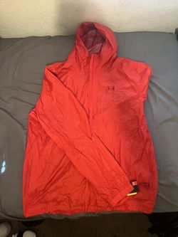 Under Armor Red Windbreaker Waterproof Jacket Coat
