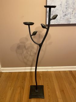 Metal candle holder 41 1/2 in tall