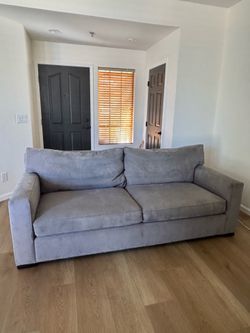 crate & barrel couch and swivel chair