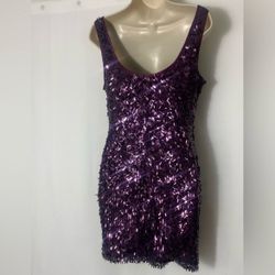 XXI Purple Sequin Dress. Size Large.
