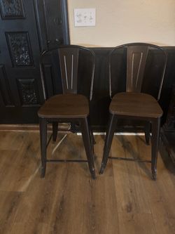 2 WESTERN STOOLS / CHAIRS .$15..EACH