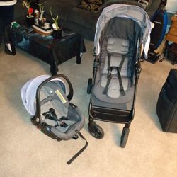 Newborn  Stroller Purple And Black 