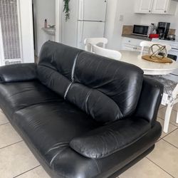 Black Leather Sofa