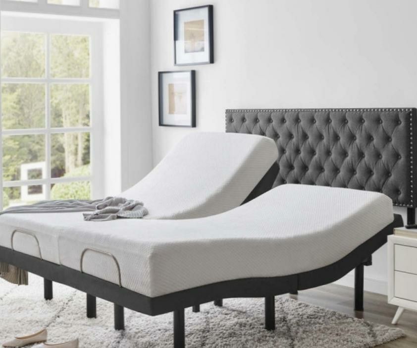 New massage power beds with Hybrid mattresses split king