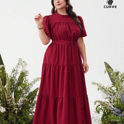 XL Elegant Red SHEIN Dress 