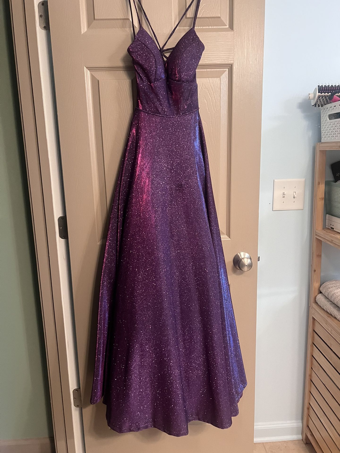 Purple glitter dress