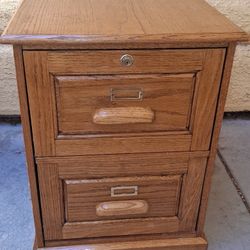 Oak File Cabinet