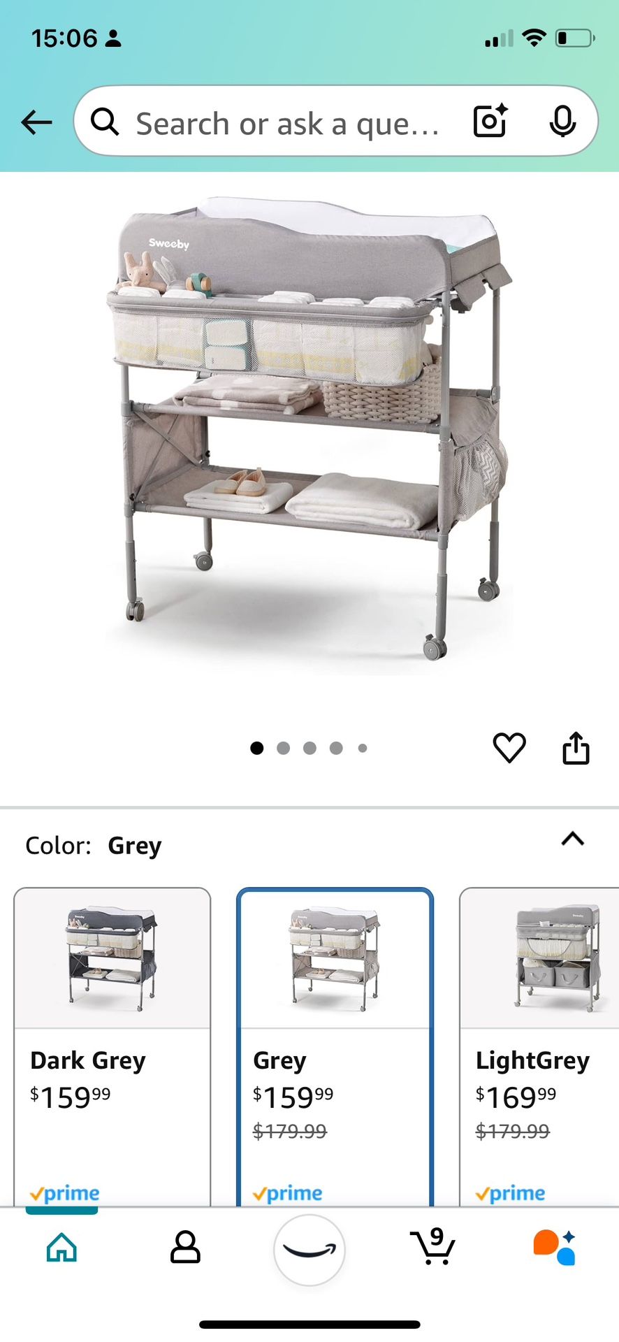 Used sweeby diaper changing table