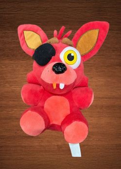 FNAF RED FOXY PÍRATE PLUSH. 8” FUNKO STUFFED ANIMAL BLACK EYE PATCH