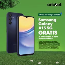 Samsung Galaxy A15 5G gratis al cambiarte a Cricket! 525 Hampton Pointe Ste D, Hillsborough
