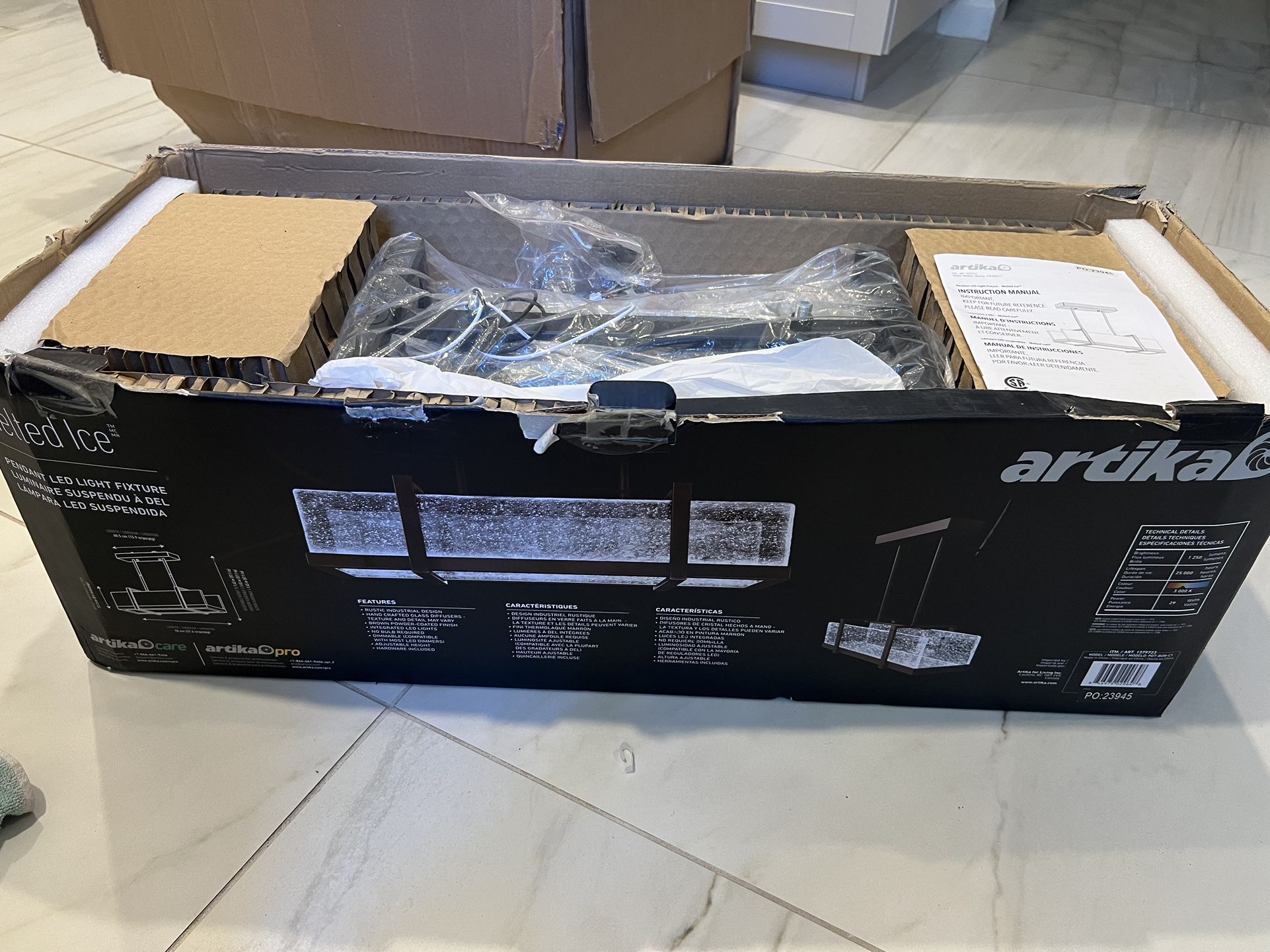 Artika Melted Ice Led Light Fixture Home & Garden