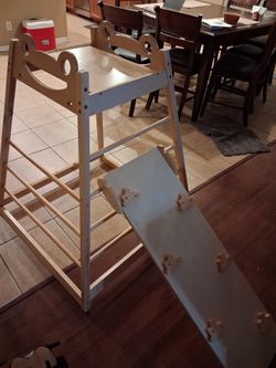 Toddler wooden jungle gym