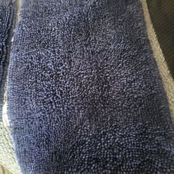 Bathroom rugs, set of 2, blue