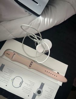 Pink Apple Watch Band & Charger