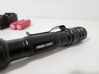 Probe Shiny Tactical 5-modes Zooming Flashlight Set Zoomable Black