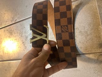 Louis Vuitton Damier Ebene Belt Gold Buckle