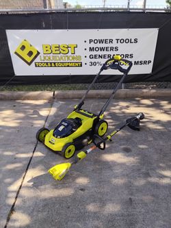 Ryobi 40V Push Mower and String Trimmer