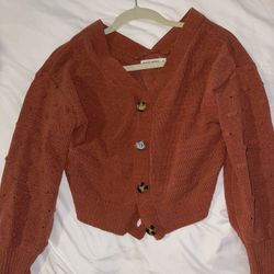 Button Cardigan Crop 