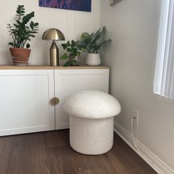 Boucle Ottoman Stool With Storage
