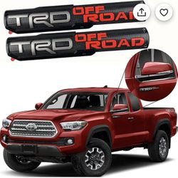 2PCS Fender Side Door Emblem Sticker Badge Fit For Tacoma OFF ROAD Car Truck Bed