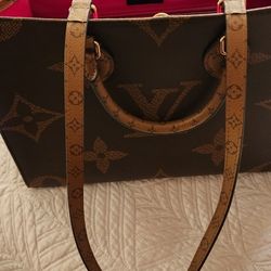 Light and dark brown Bag with Gucci bamboo 