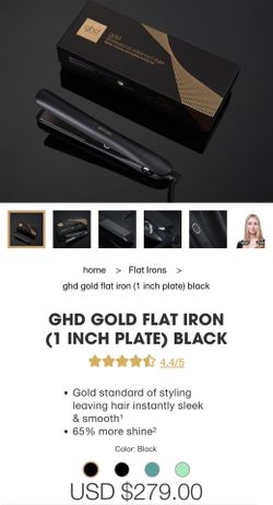ghd gold flat iron (1 inch plate) black