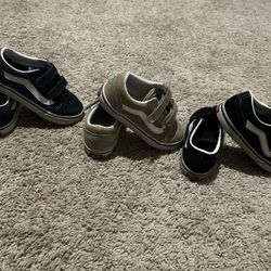 Toddler Size 9 VANS Shoes 3 Pairs 