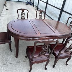 Mesa De Madera 🪵 Con 6 Sillas 🪑 