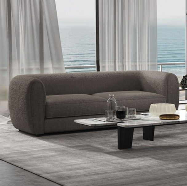 FINANCE TODAY! - Basel Charcoal Gray High Density Foam LivingRoom Couch Sofa