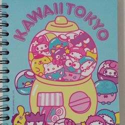 Sanrio HELLO KITTY & FRIENDS 4-TAB SPIRAL DOT GRID NOTEBOOK JOURNAL Kawaii - New