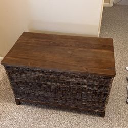 Sturdy Wicker Storage Box
