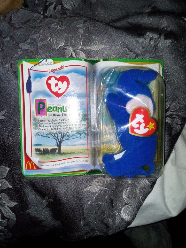 Peanut The Royal Blue Elephant Beanie Baby