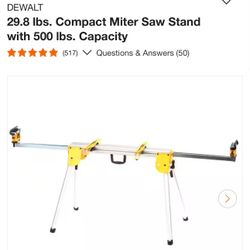 Dewalt 29.8 lbs. Compact Miter Saw Stand with 500 lbs. Capacity