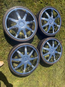 Selling a set of 22” rims with tires included.