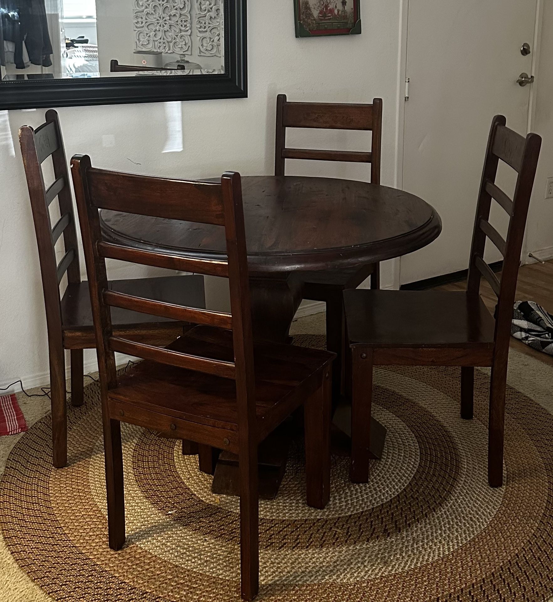 Round Wood Table With Base