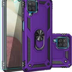 Galaxy A12 Case,Samsung A12 Case,with Screen Protector,[Military Grade] 16ft. Drop Tested Cover with Magnetic Kickstand Car Mount Protective Case for 