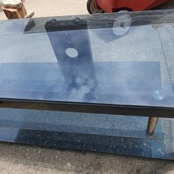 Black Glass TV Stand