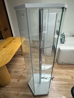 ✨🏬 PREMIUM HEXAGON GLASS DISPLAY CASE / CURIO CABINET 🏬✨