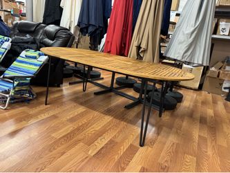 79" Large Wooden Patio Dining Table