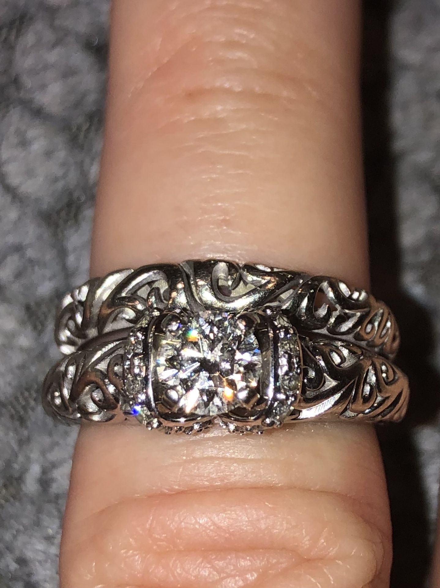 Engagement Ring With Wedding Band