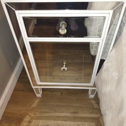 Mirrored Glass Nightstands
