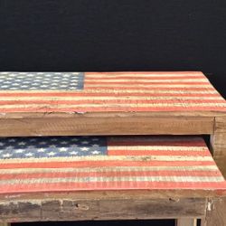 Rustic Americana Nesting Tables 