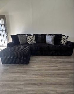 BLACK CORDUROY SECTIONAL ποΈπ€