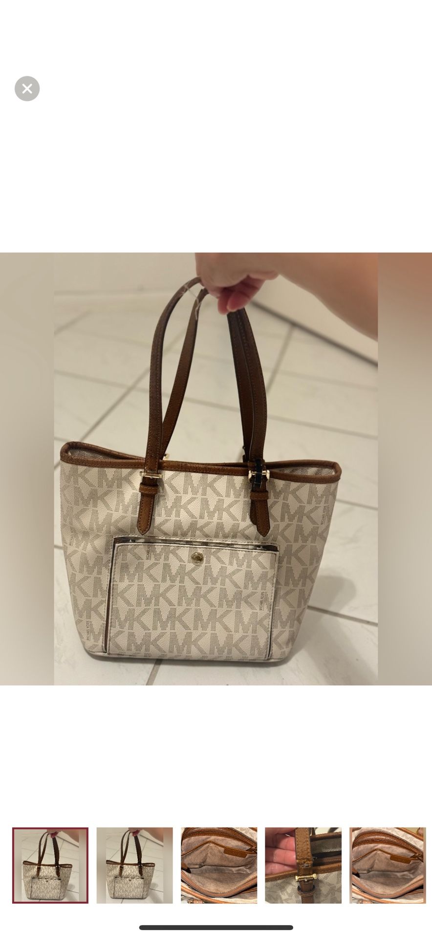 Michael Kors Monogram Jet Set Logo Tote
