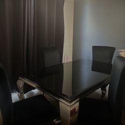 glass dining set table