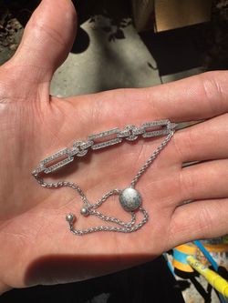 Diamond bolo bracelet