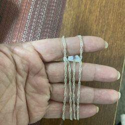 Real 925 Sterling Silver Chain Necklace 