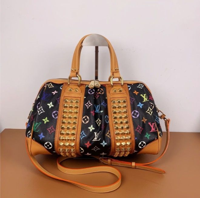 Louis Vuitton Murakami Black Multicolor Courtney MM Crossbody Bag