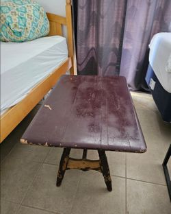 Will Take Best Offers Not Free Antique fold Up coffee table Solid Wood