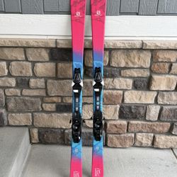 SALOMON SKIS The LUX Jr 140xm Girls kids junior w/ Bindings
